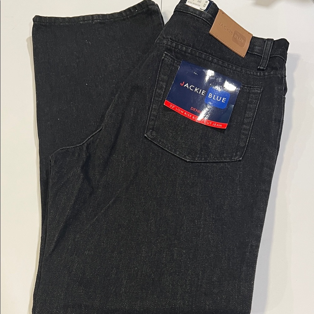 Jackie Blue‎ - 10, black 100% cotton denim jeans bootcut